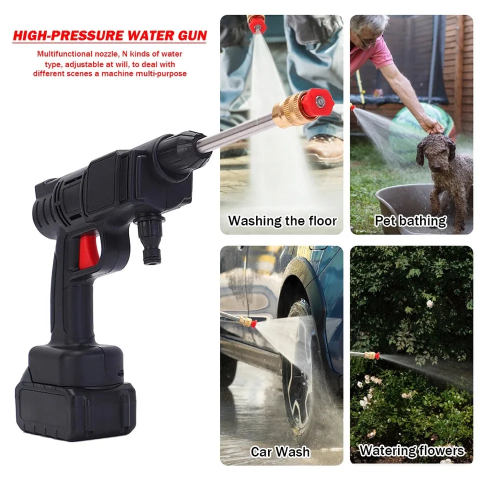 48V Portable Electric Car Water Pressure Washer Power Washer - x2 Battery 48v