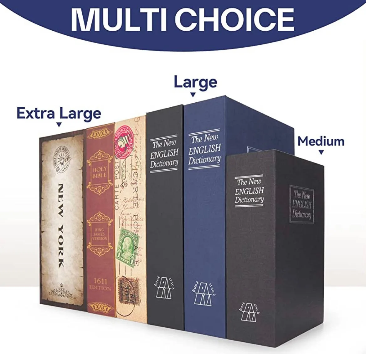 Dictionary Book Hidden Money Box - Navy blue Large — photo 4