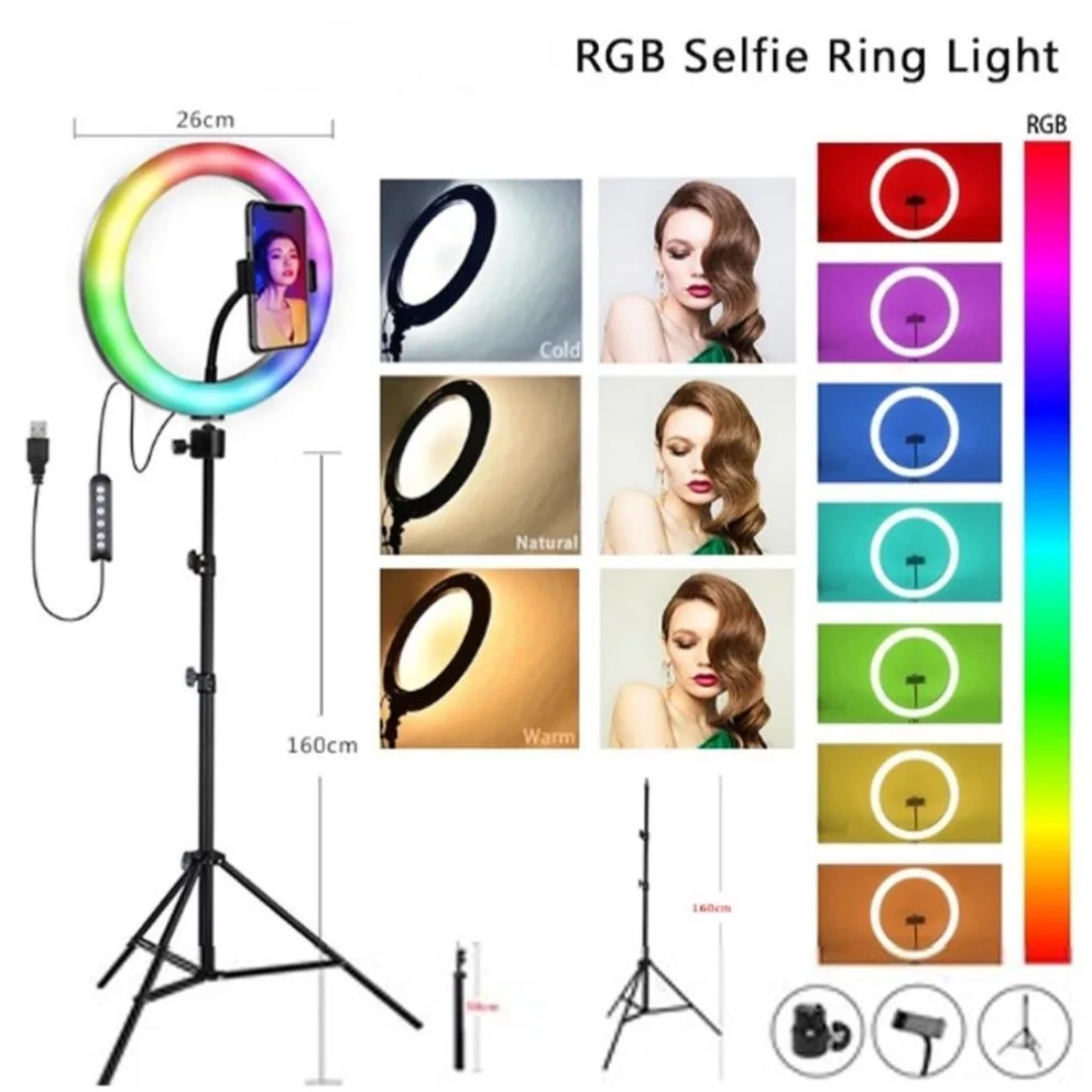 RGB Ring Light With 2.1 Meter Tripod - Rgb Ring Light 36cm With 2.1 Meter Tripo — photo 2