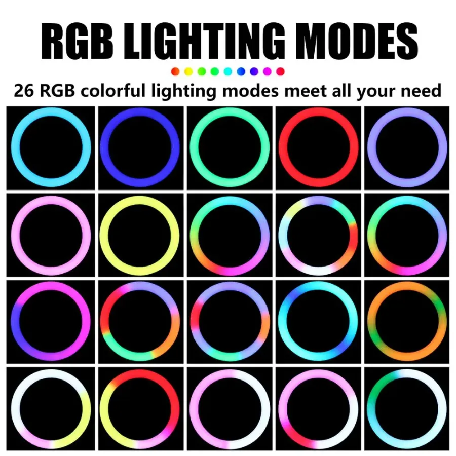 RGB Ring Light With 2.1 Meter Tripod - Rgb Ring Light 45cm With 2.1 Meter Tripo — photo 8