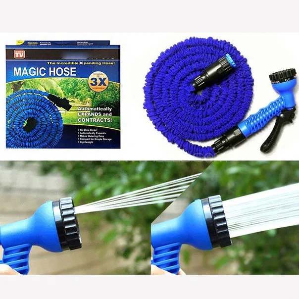 Expandable Garden Magic Hose Water Spray Pressure - 45 Meter Green