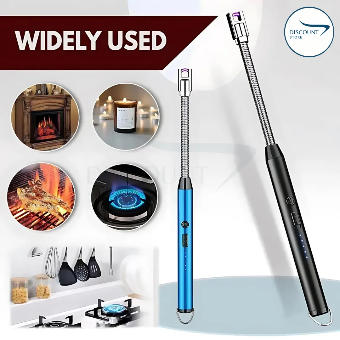 Rechargeable Electric Lighter, Windproof, Flexible Neck - Silver — photo 4
