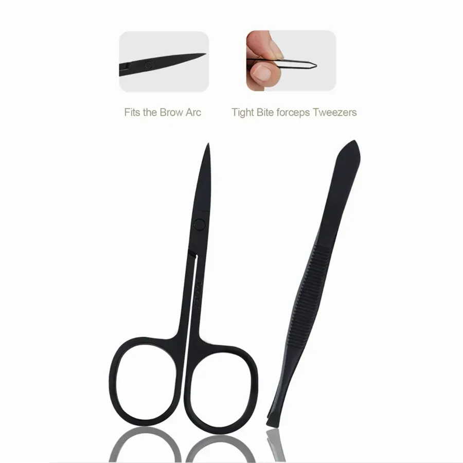 Manicure Set Nail Clippers Tools Household 18Pcs , Tool Kit for Men and Women - Black — photo 5