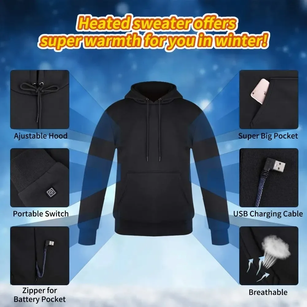 Self-Heating Hoodies for Men Women - Grey / XL β photo 5