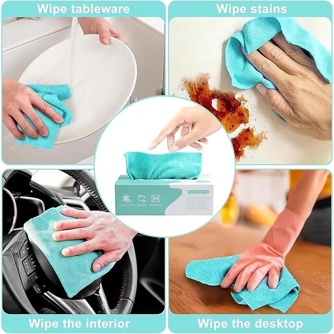 20 Pcs Microfiber Towel Reusable Magic Cleaning Cloth, Washable Multi-Use Cleaning Wipes - Default Title — photo 5
