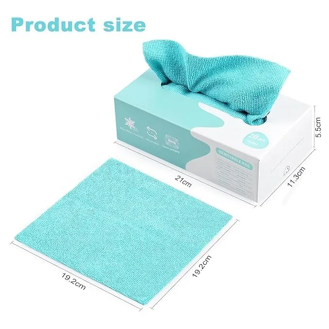20 Pcs Microfiber Towel Reusable Magic Cleaning Cloth, Washable Multi-Use Cleaning Wipes - Default Title β photo 7
