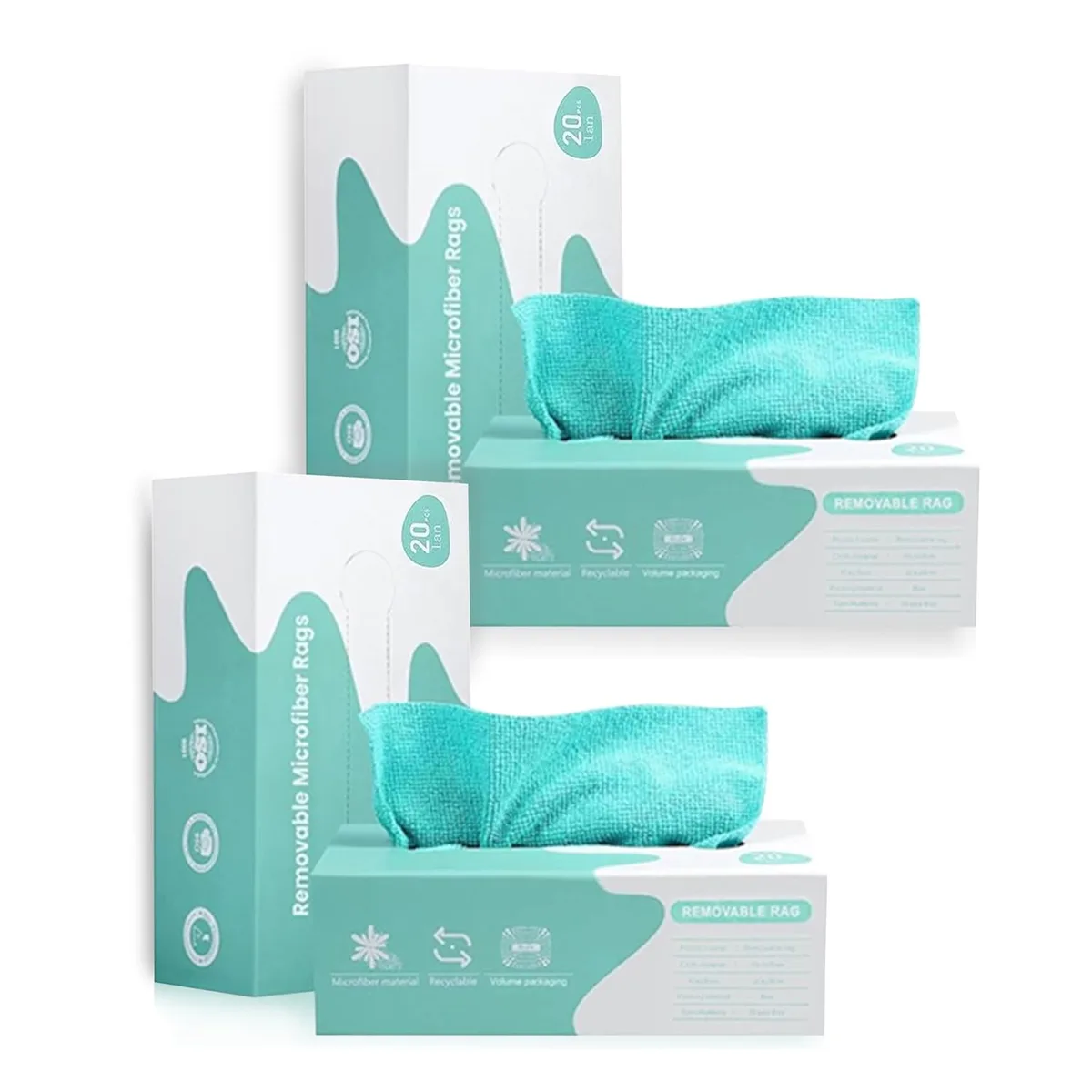 20 Pcs Microfiber Towel Reusable Magic Cleaning Cloth, Washable Multi-Use Cleaning Wipes - Default Title