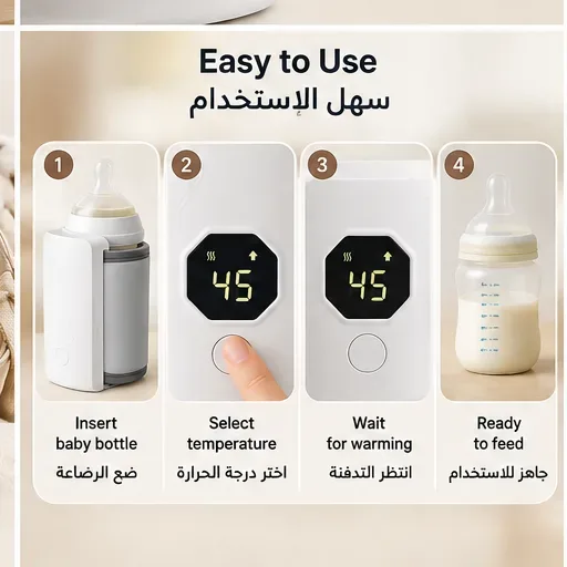 Portable Baby Bottle Warmer with Digital Temperature Display — photo 4