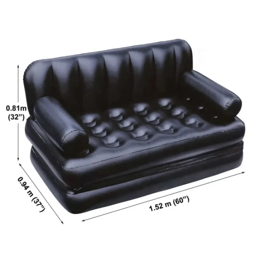 5-In-1 Double Multifunction Inflatable Fashion Air Sofa Queen Double Bed Mattress (L188 x W152 x H64)cm β photo 5