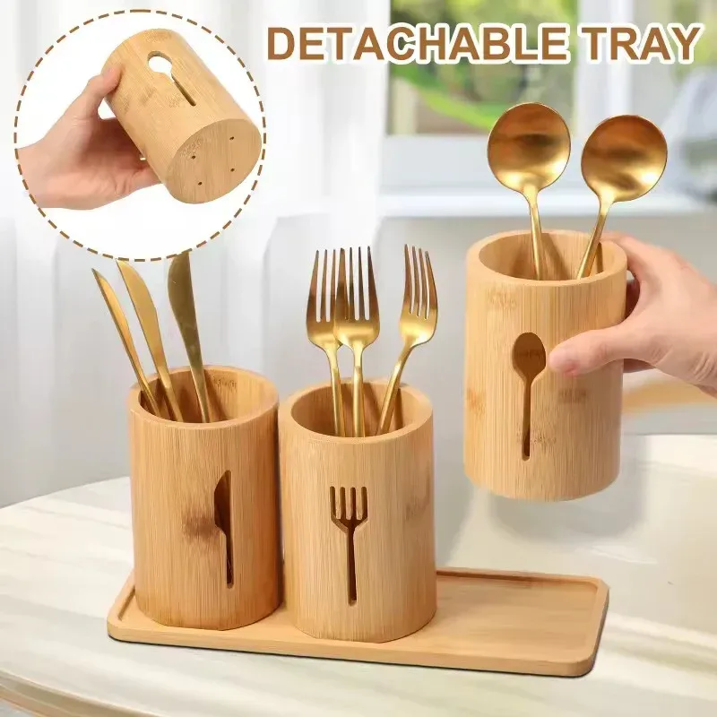 Bamboo Organiser Multi-Slot Utensil — photo 2