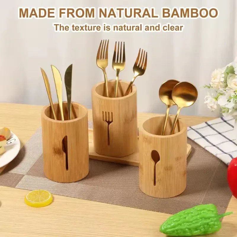 Bamboo Organiser Multi-Slot Utensil — photo 5