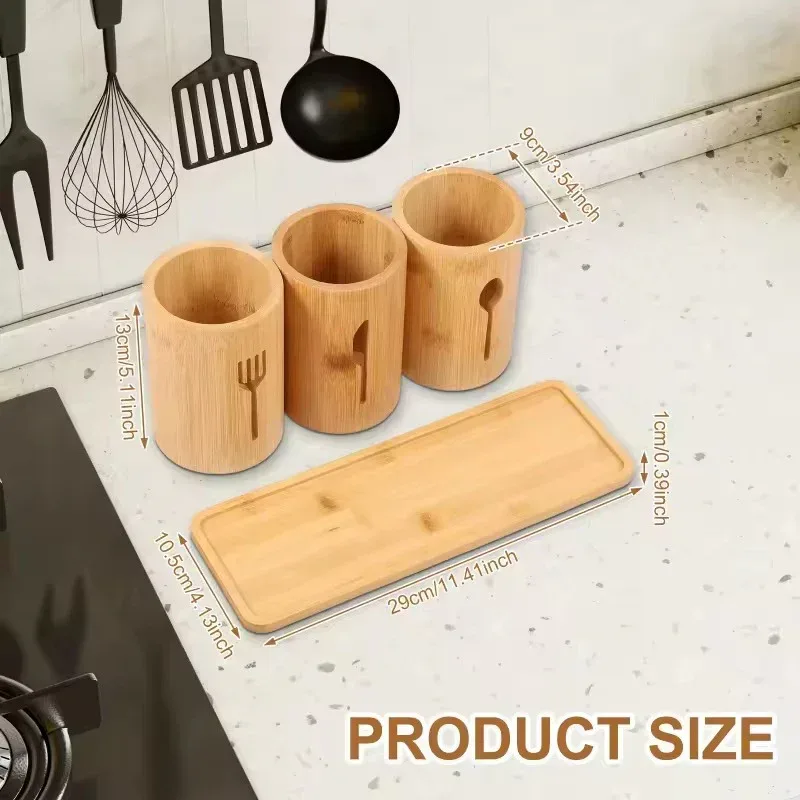 Bamboo Organiser Multi-Slot Utensil — photo 7