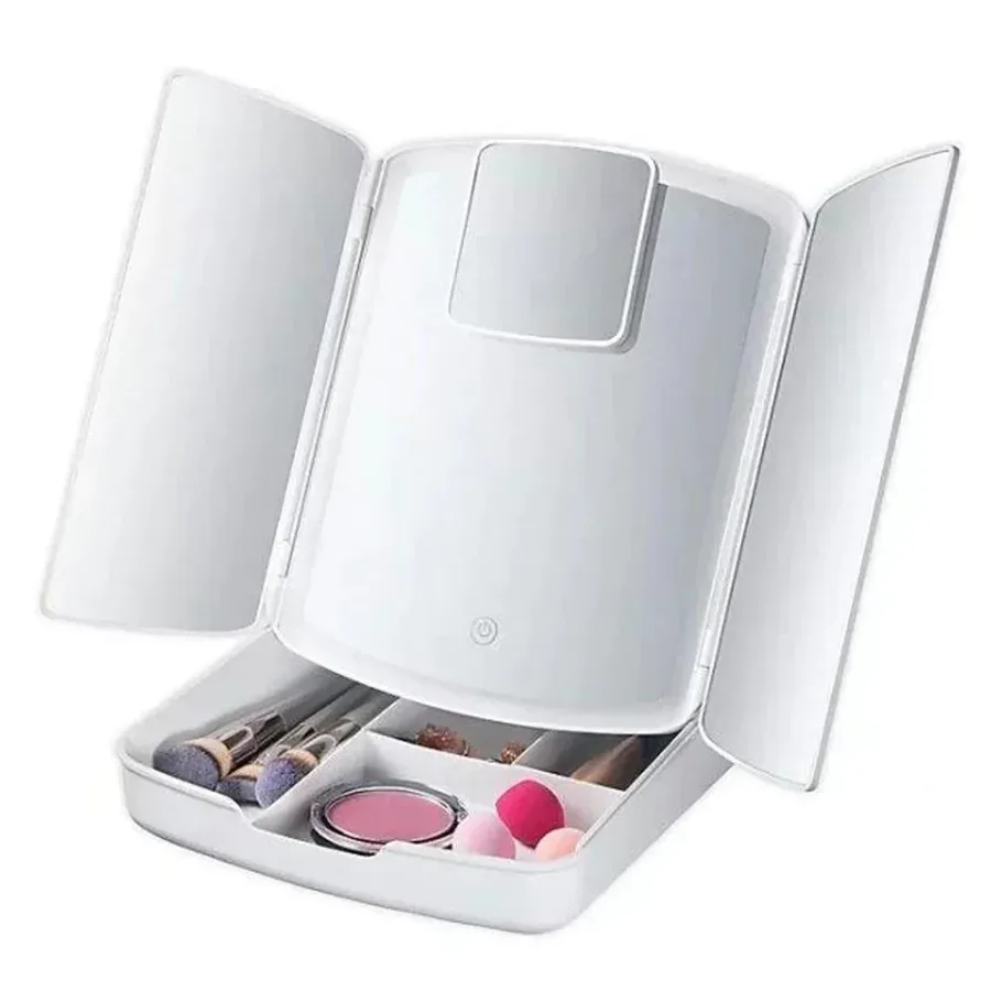 My Fold Away Vanity Mirror With Led & Makeup Storage β photo 5