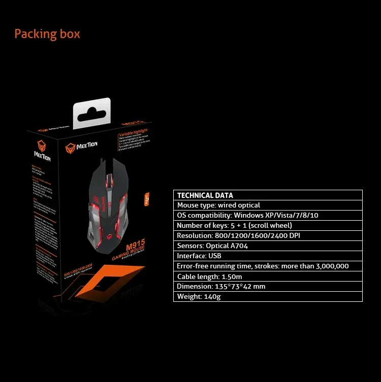 Meetion M915 Breathing LED Backlit Gaming Mouse — photo 5
