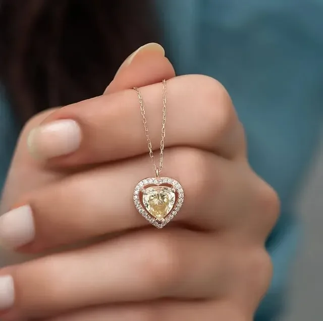 Metal Rose With Luxury Zircon Pendant Necklaces Flower Valentine Gift Set — photo 3