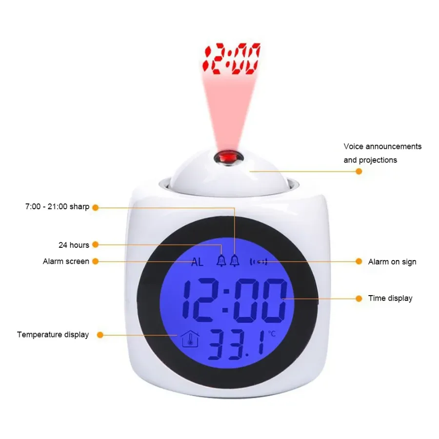 3-in-1 Projection Alarm Clock β photo 8