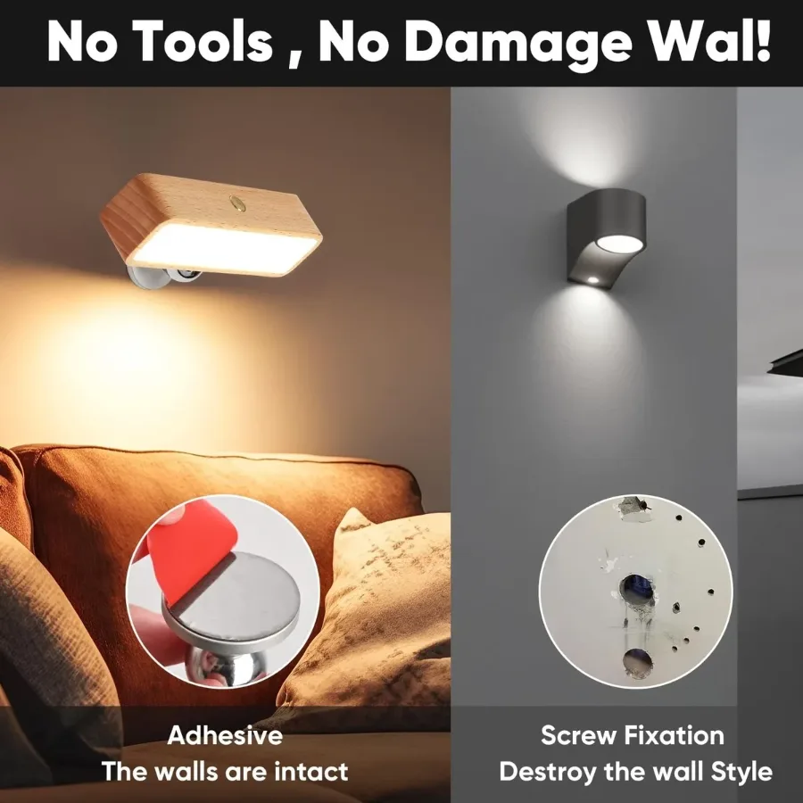 Rechargeable Intelligent Sensing Led Wall Lights β photo 2