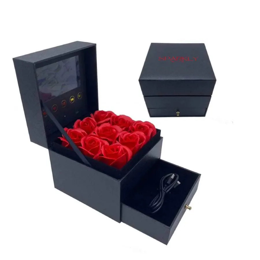 Video Box With 9 Eternal roses — photo 5