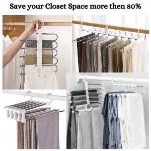 Multifunctional Wardrobe 5 Layers Pants Storage Rack Hangers Holders 5 In 1 β photo 6