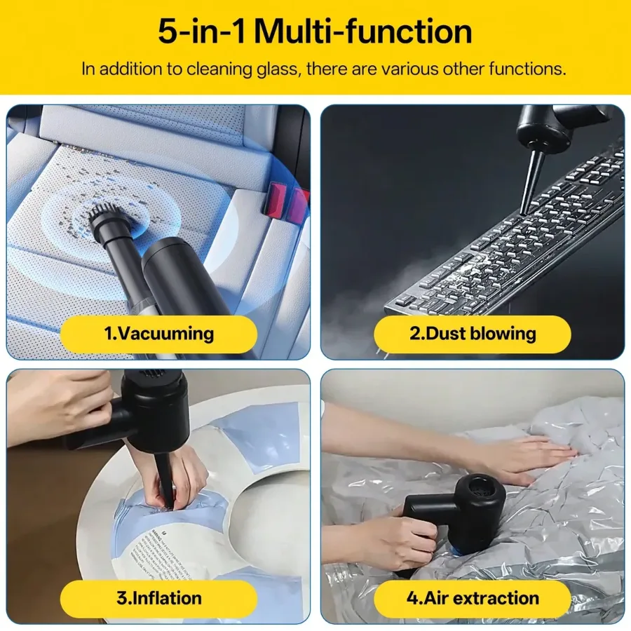 5 in 1 Cordless Window Vacuum Cleaner Set 2000mAh β photo 4