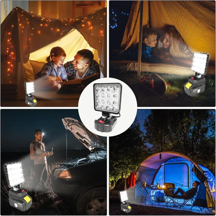LED Work Light Battery Portable - Lamp Multifunctional Spotlight Torch β photo 3