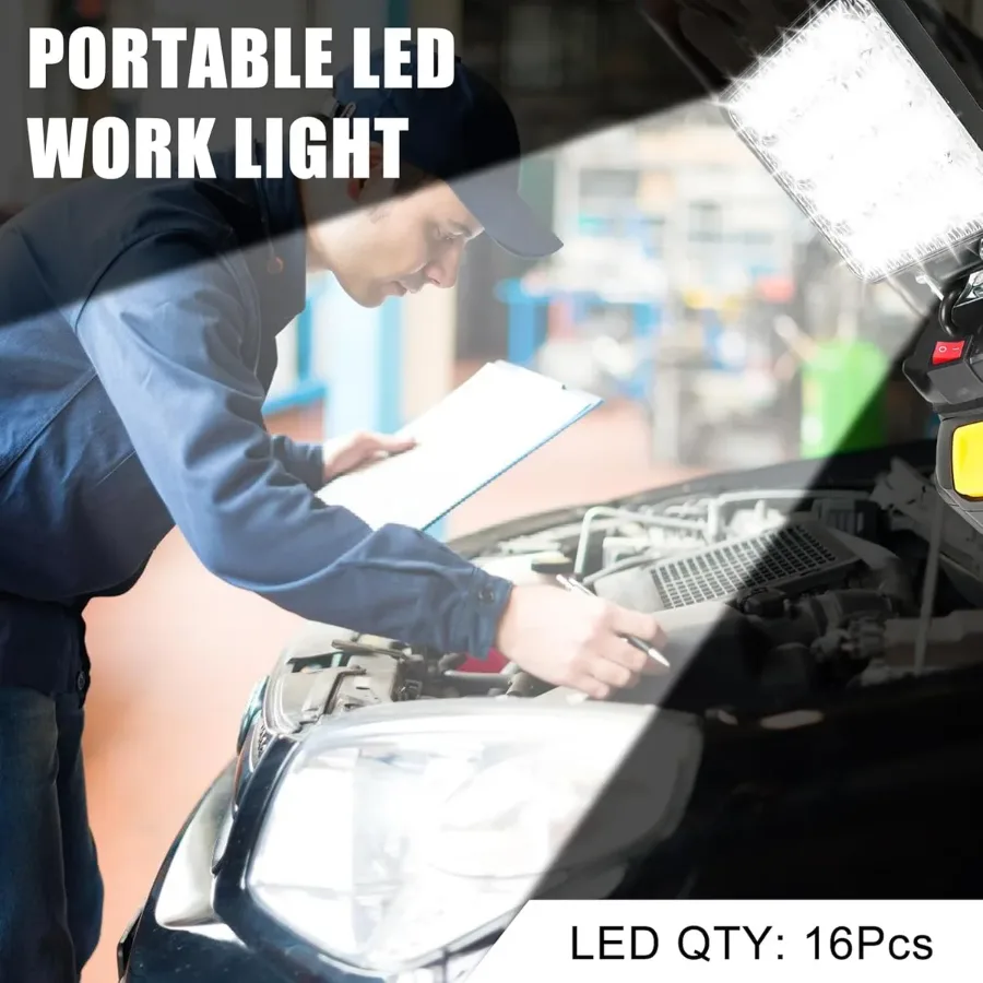 LED Work Light Battery Portable - Lamp Multifunctional Spotlight Torch β photo 4