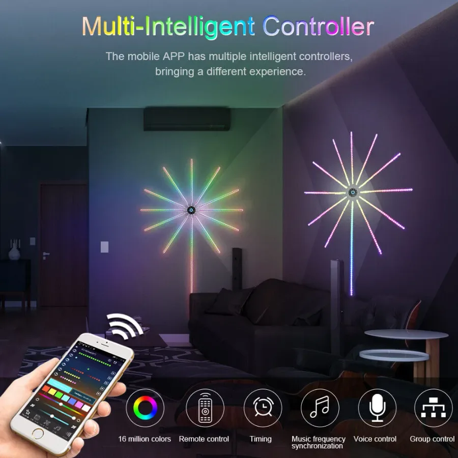 LED Fire Work Strip Lights App And Remote Control β photo 5