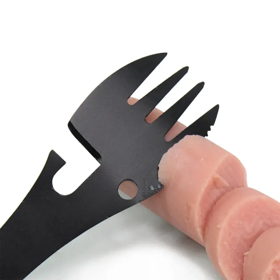 Table Spoon Fork Multitool Portable Can Or Bottle Opener Multi Tool Cutlery Spork Camping Picnic Utensil Stainless Steel — photo 3