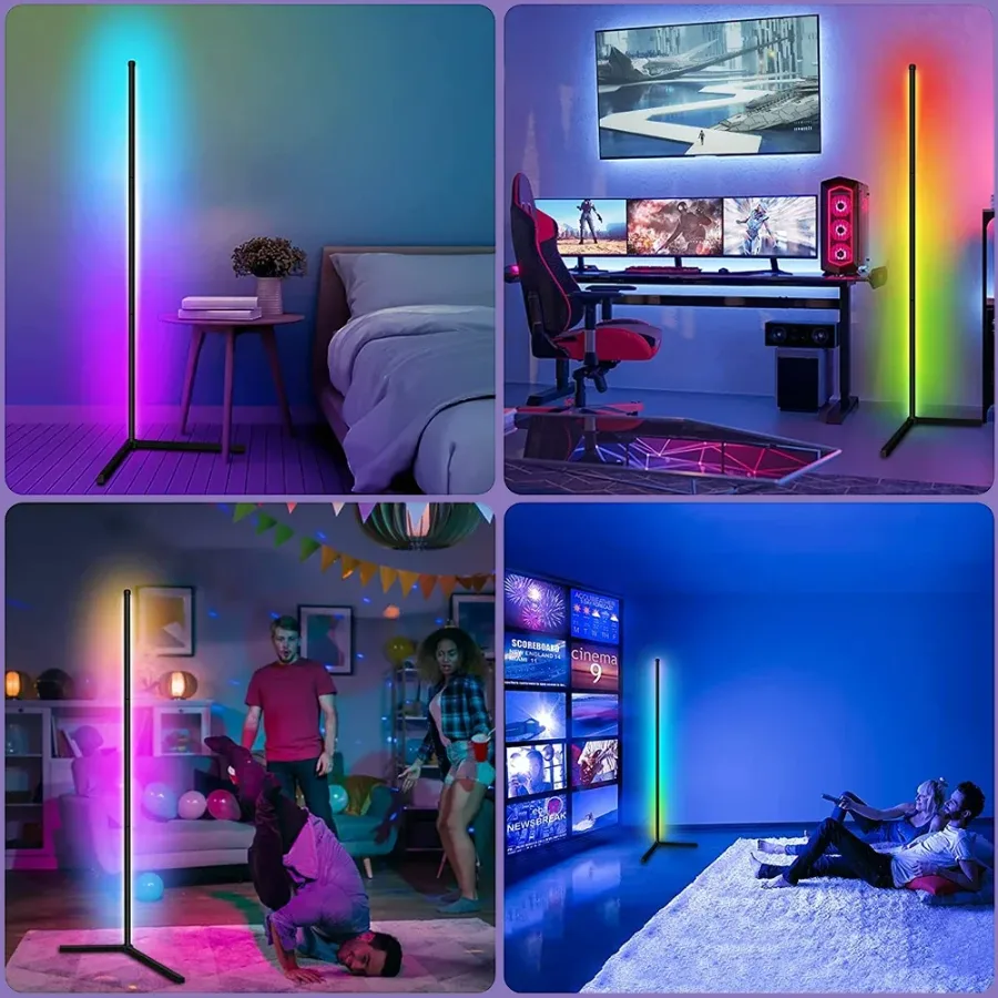 Smart RGB LED Corner Lamp Remote & Phone App Control — photo 8