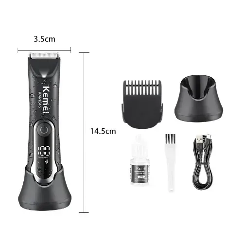 Waterproof Body Groomer With Skin Friendly Blades Kemei Hair Trimmer β photo 8