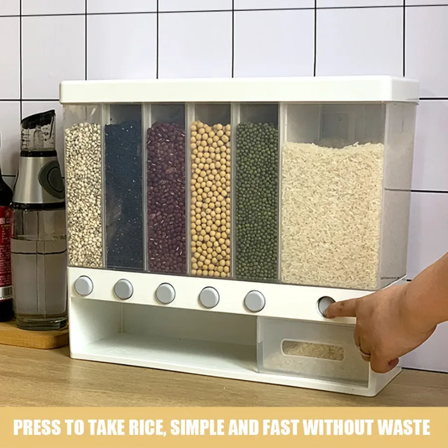 Multifunctional Household Food Storage Rice Bucket Dispenser β photo 5