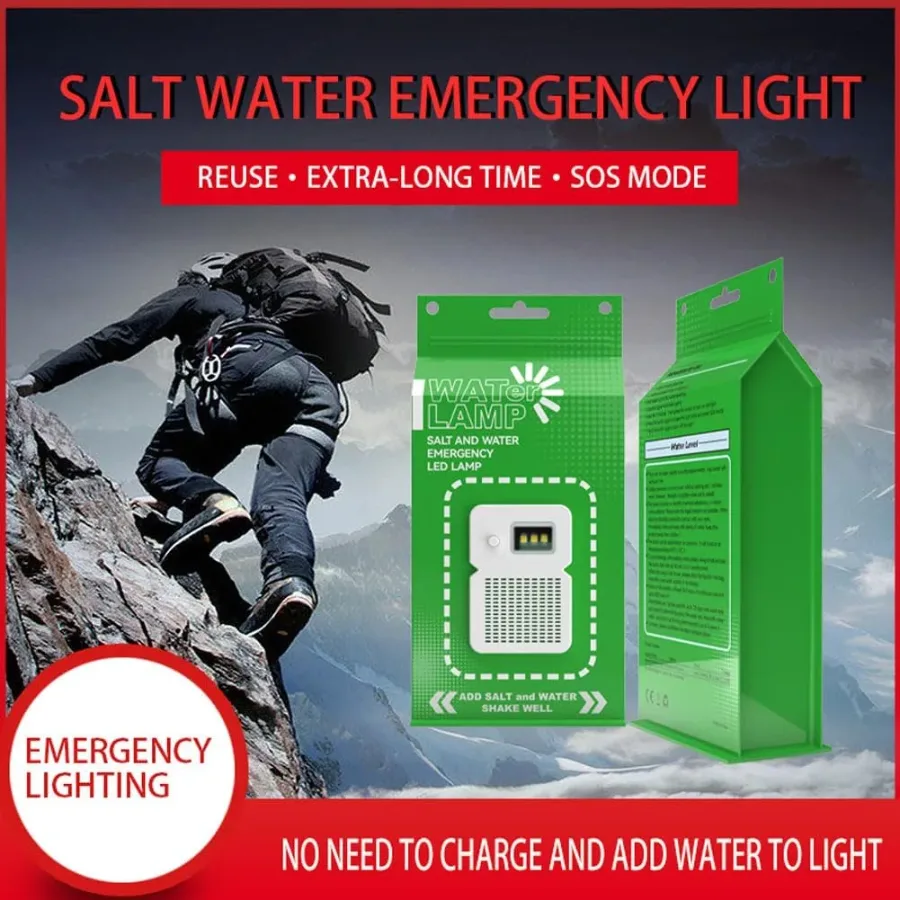 Portable Salt Water LED Lamp for Camping, Hiking & Emergencies. — photo 4
