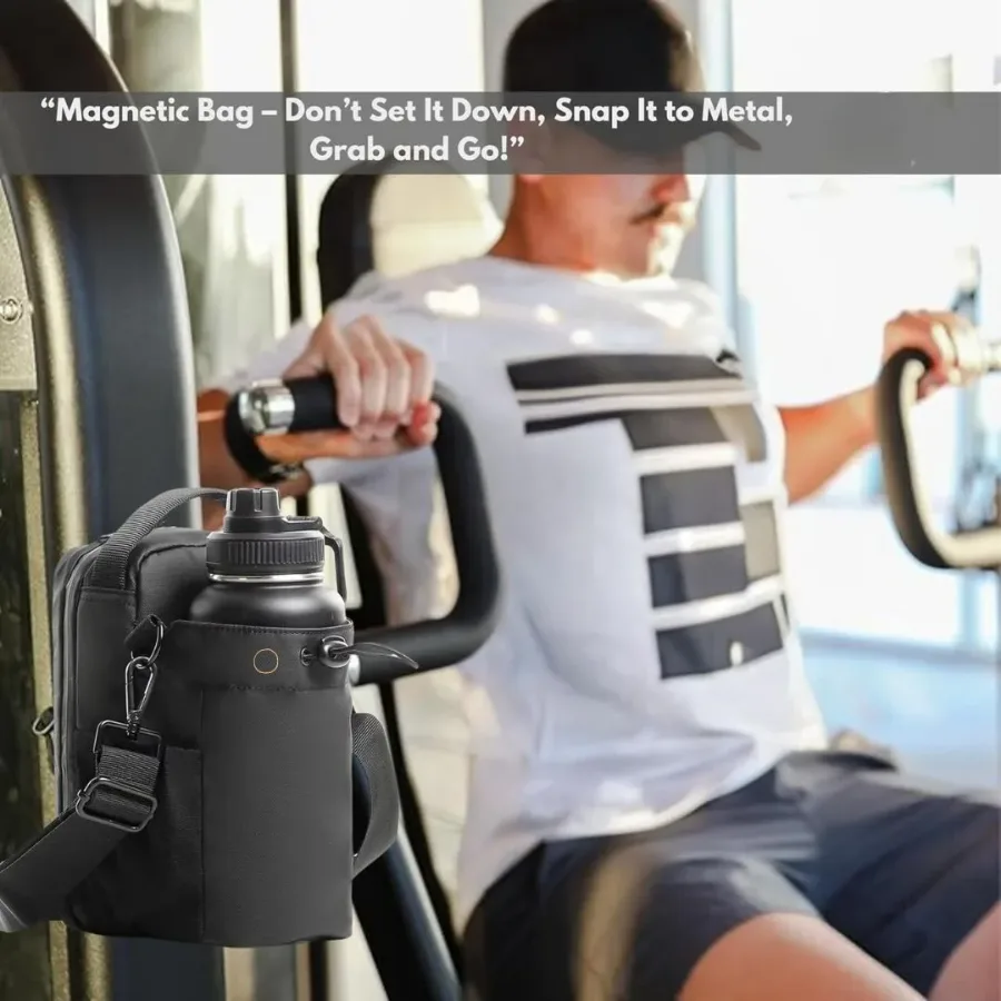 Magnetic Gym Bag With Water Bottle Holder — photo 4