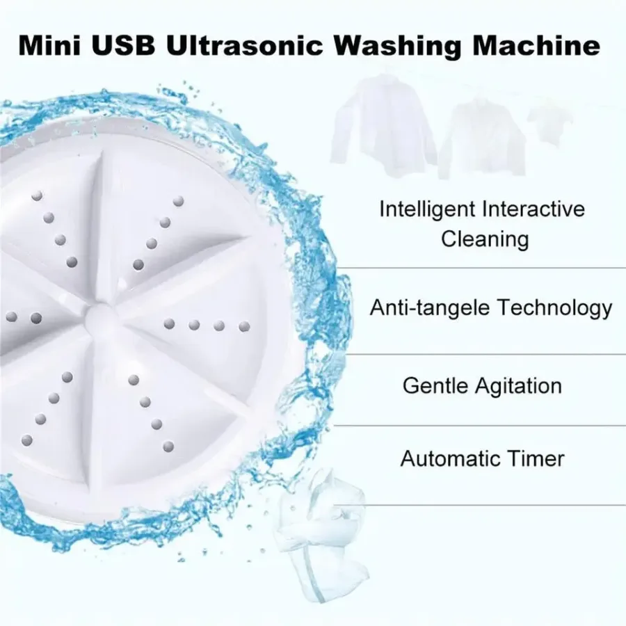 Newtic Ultrasonic Turbine Mini Washing Machine β photo 5