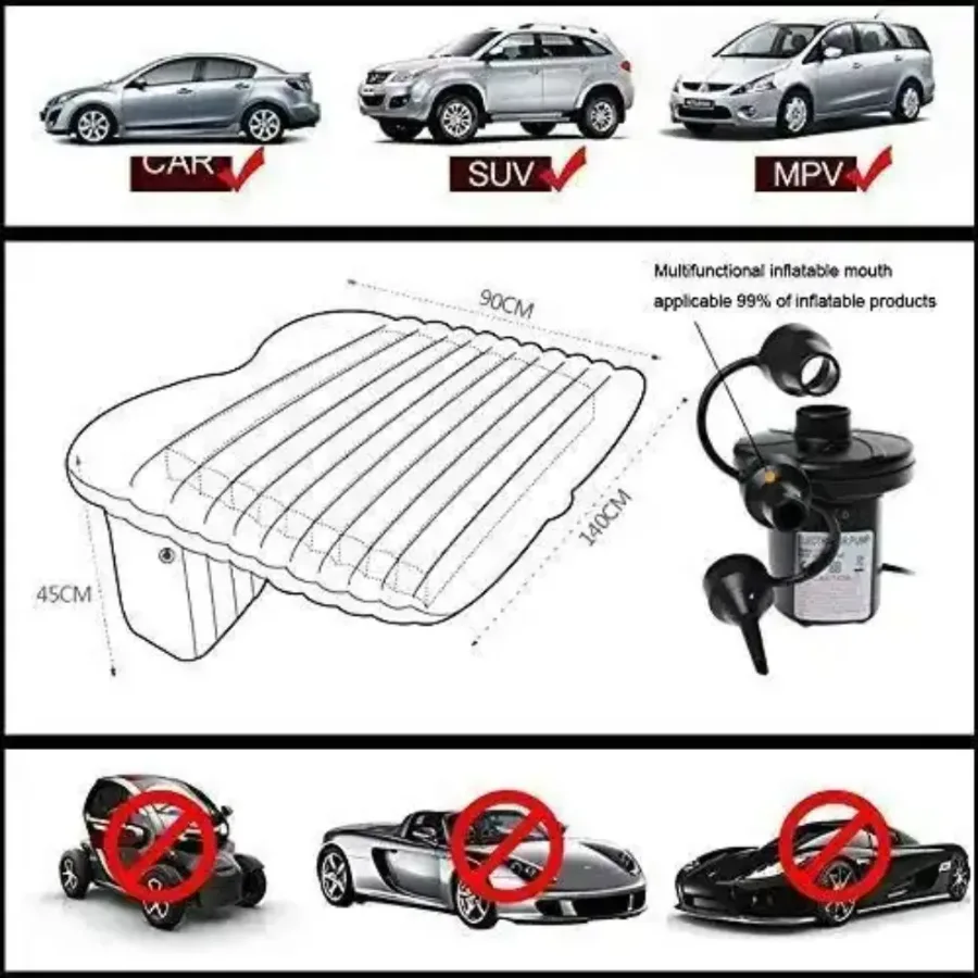 Multifunctional Inflatable Car Bed Mattress — photo 8