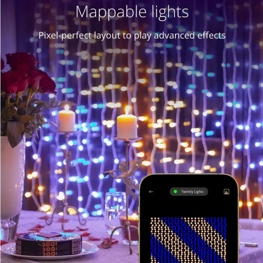 Twinkly Curtain Smart LED Lights — photo 4