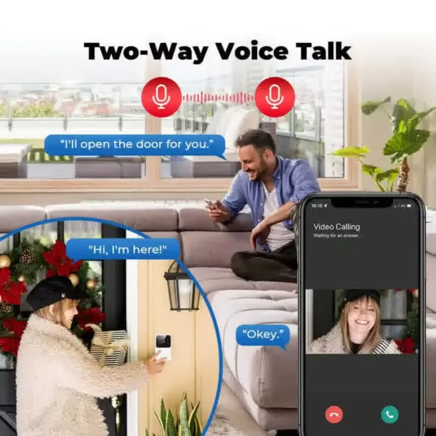 Smart Doorbell Camera Wireless with Bell 1080P β photo 2