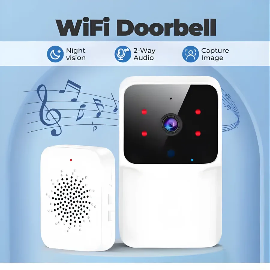 Smart Doorbell Camera Wireless with Bell 1080P