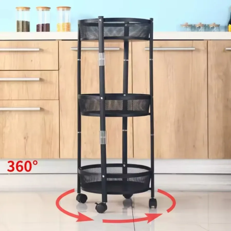 3 Layer Rolling Foldable Cart — photo 4