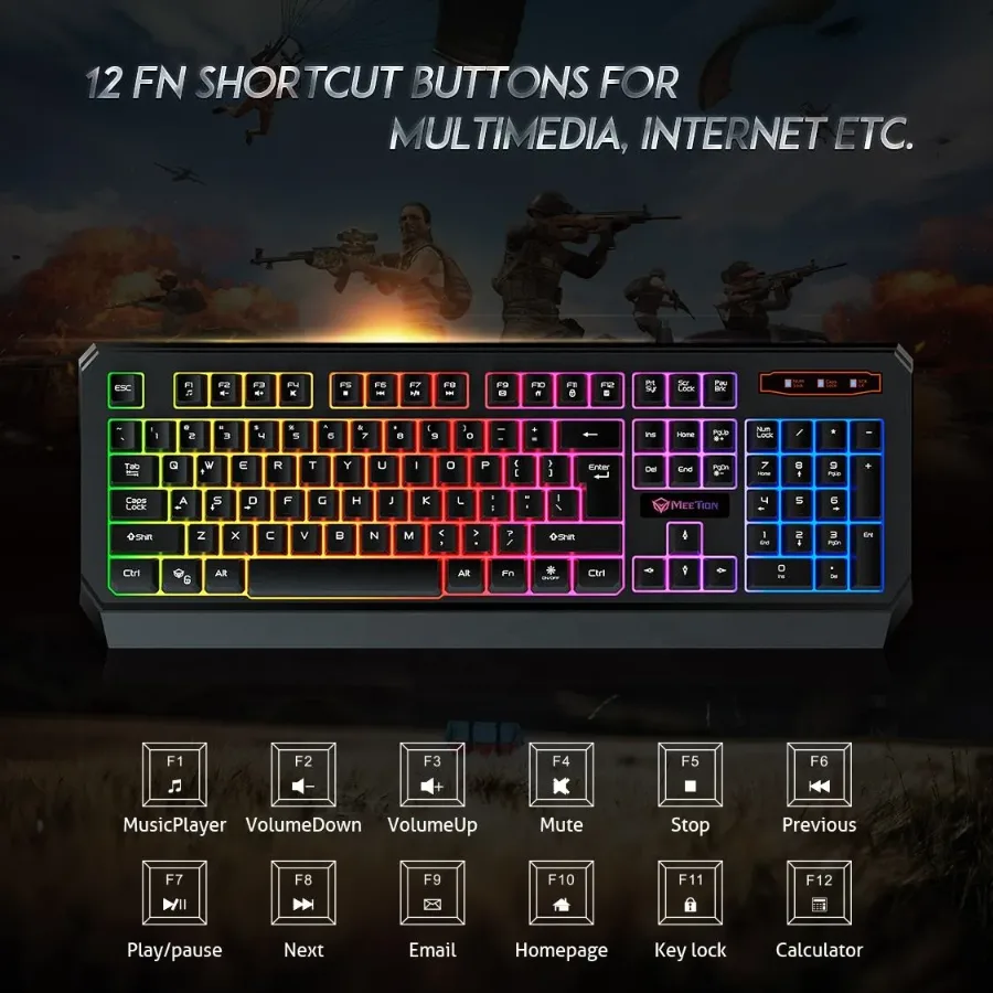 MEETION Wired RGB Gaming Keyboard MT-K9320 β photo 9