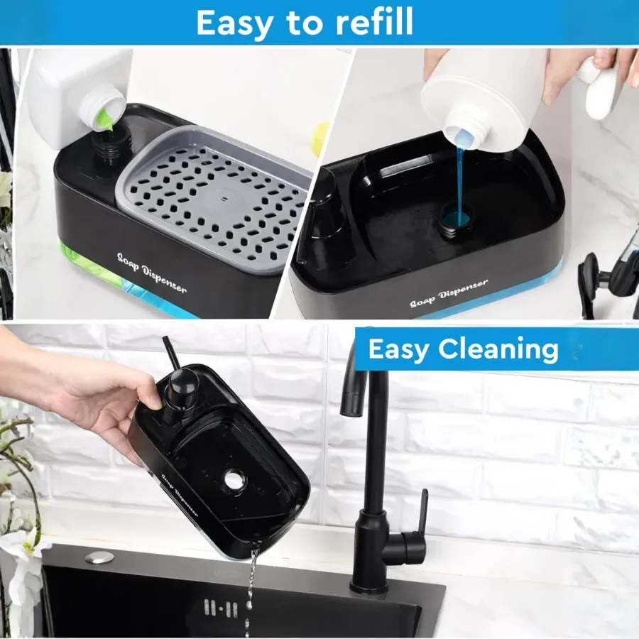 3 in 1 Smart Soap Dispenser - Automatic liquid dispenser for kitchen sink — photo 2