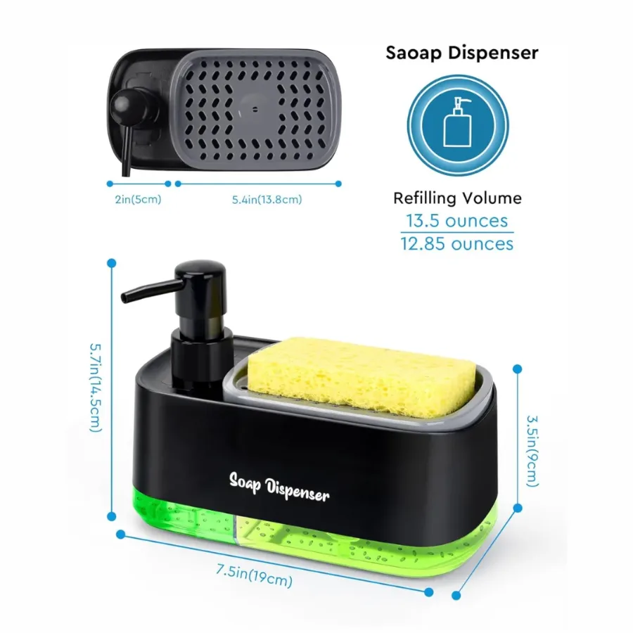 3 in 1 Smart Soap Dispenser - Automatic liquid dispenser for kitchen sink β photo 4