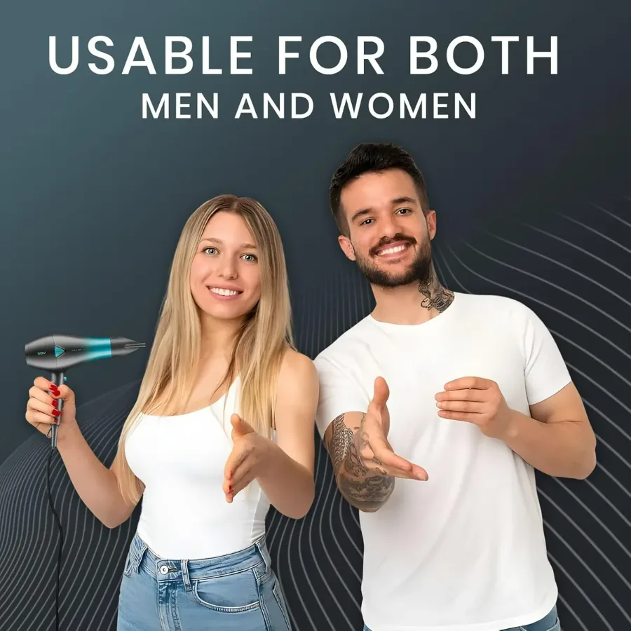 VGR V455 Professional Hair Dryer for both men and women, Independent Cool Shot, 3 Heat and 2 Speed Settings, Detachable Rear Cover — photo 3
