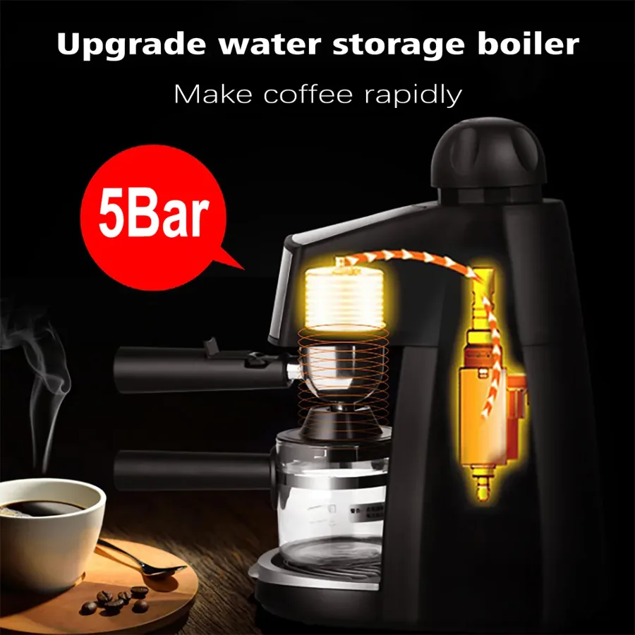 SONIFER Coffee Machine Cappuccino Espresso Coffee Maker 800W β photo 3