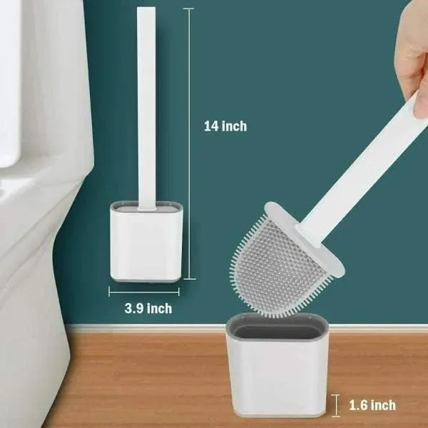 Silicone Toilet Brush Set - Bendable Deep Cleaning Feature β photo 9