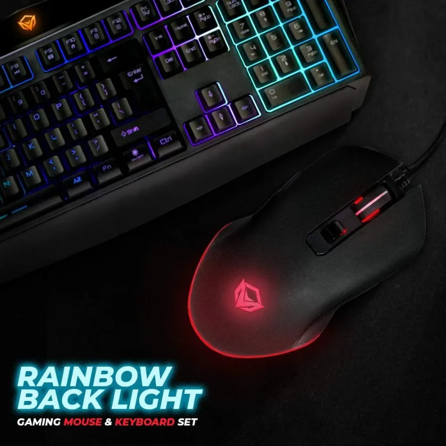 Backlit Gaming Keyboard and Mouse Combo Meetion C510 USB — photo 3