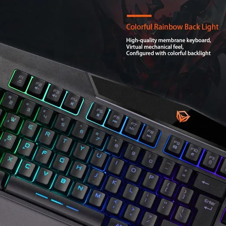 Backlit Gaming Keyboard and Mouse Combo Meetion C510 USB β photo 4