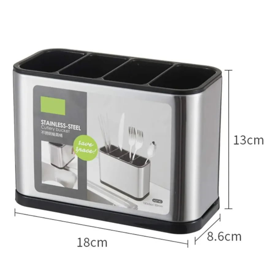High Quality Stainless Steel Cutlery Bucket β photo 4