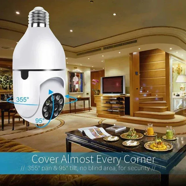 V380 PRO E27 360 Degree LED Light 1080P Wireless Panoramic Home Security WiFi Camera — photo 2