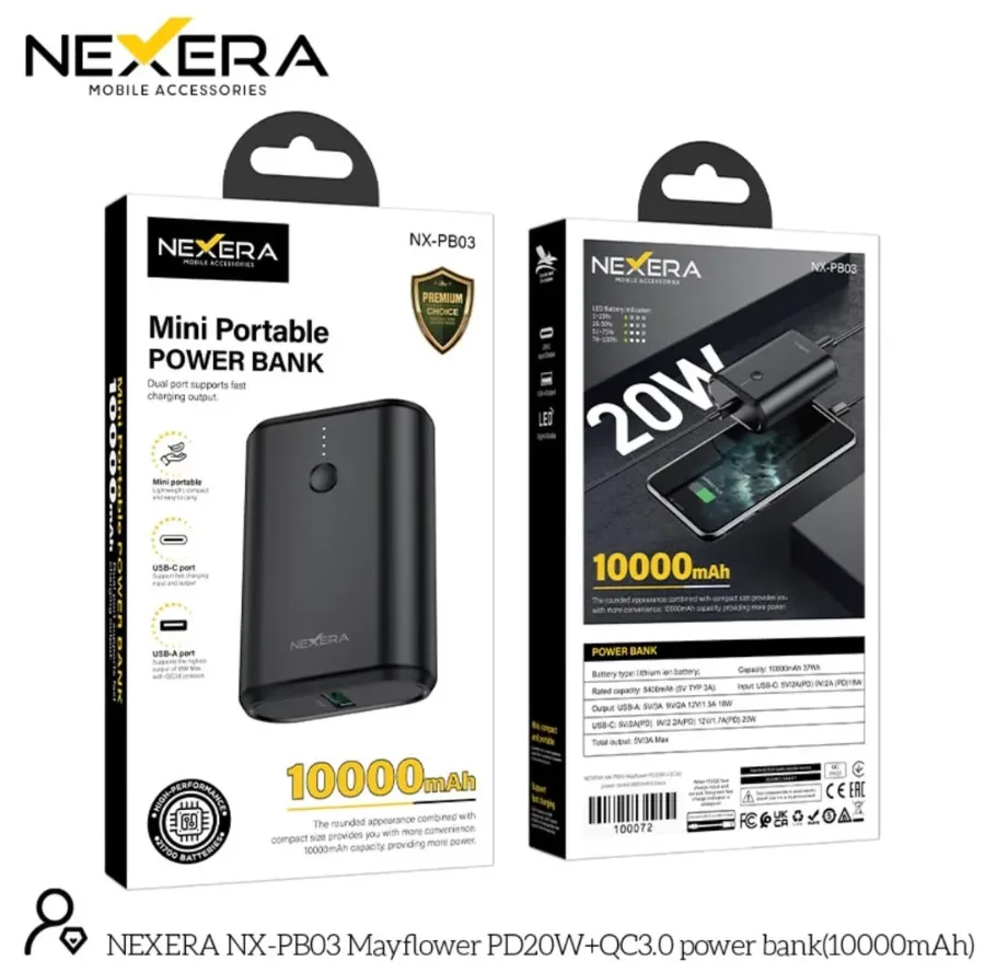 Mini Portable Power Bank 10000MAH NX-PB03 β photo 3